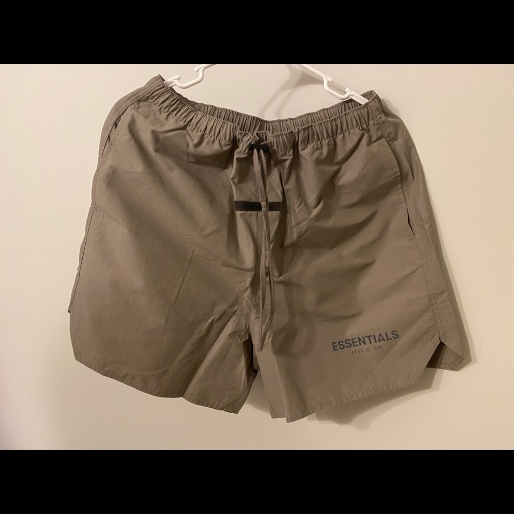 Fear Of God Essentials Taupe Volley Shorts SS21